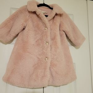 Faux Fur Baby Girl Coat Pink Coat Size 6 to 9 Months